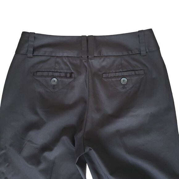 NWT Eddie Bauer Mercer Fit Black Cuffed Capri Career Business Casual Pants - Picture 4 of 10